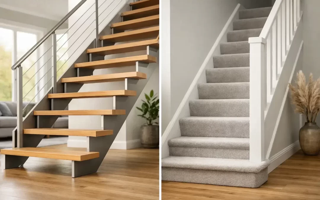 Open of dichte trap bekleden: wat past beter?