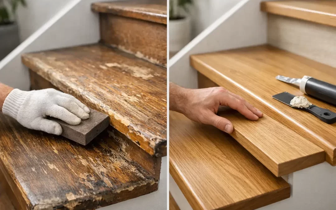 Versleten traptreden herstellen zonder hakwerk